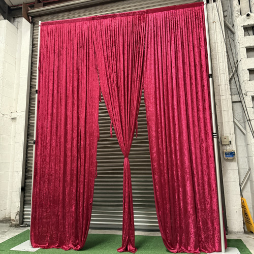 1m (w) x 4m (h) Velvet Backdrop Overlay Panel - Red – Wholesale Velvet Overlays for Wedding Decorators | WeddingMart