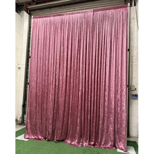 1m (w) x 4m (h) Velvet Backdrop Overlay Panel - Pink