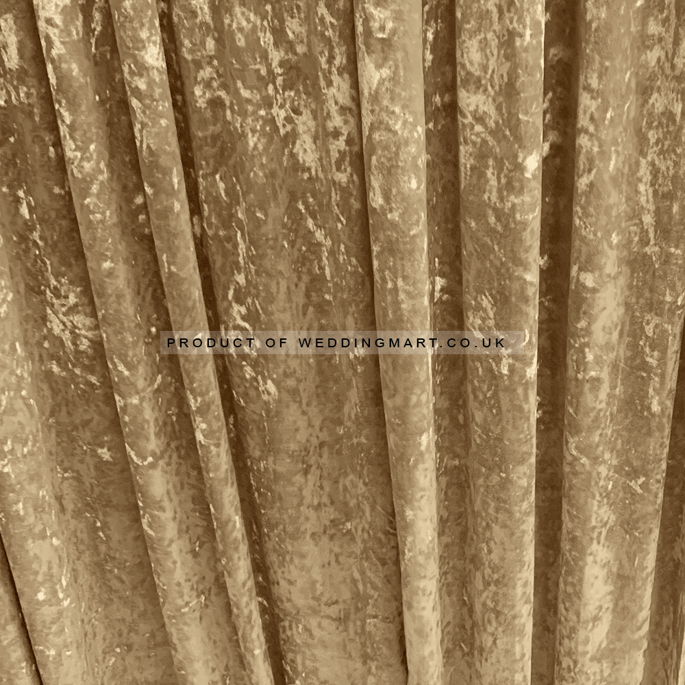 1m (w) x 4m (h) Velvet Backdrop Overlay Panel - Gold