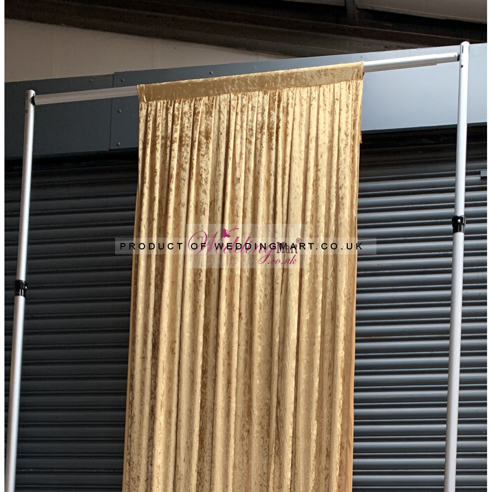 1m (w) x 4m (h) Velvet Backdrop Overlay Panel - Gold