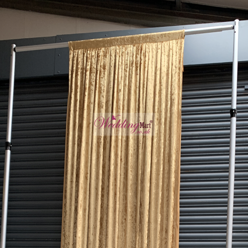 4m Velvet Grecian Wedding Backdrop Stage Panels - Gold