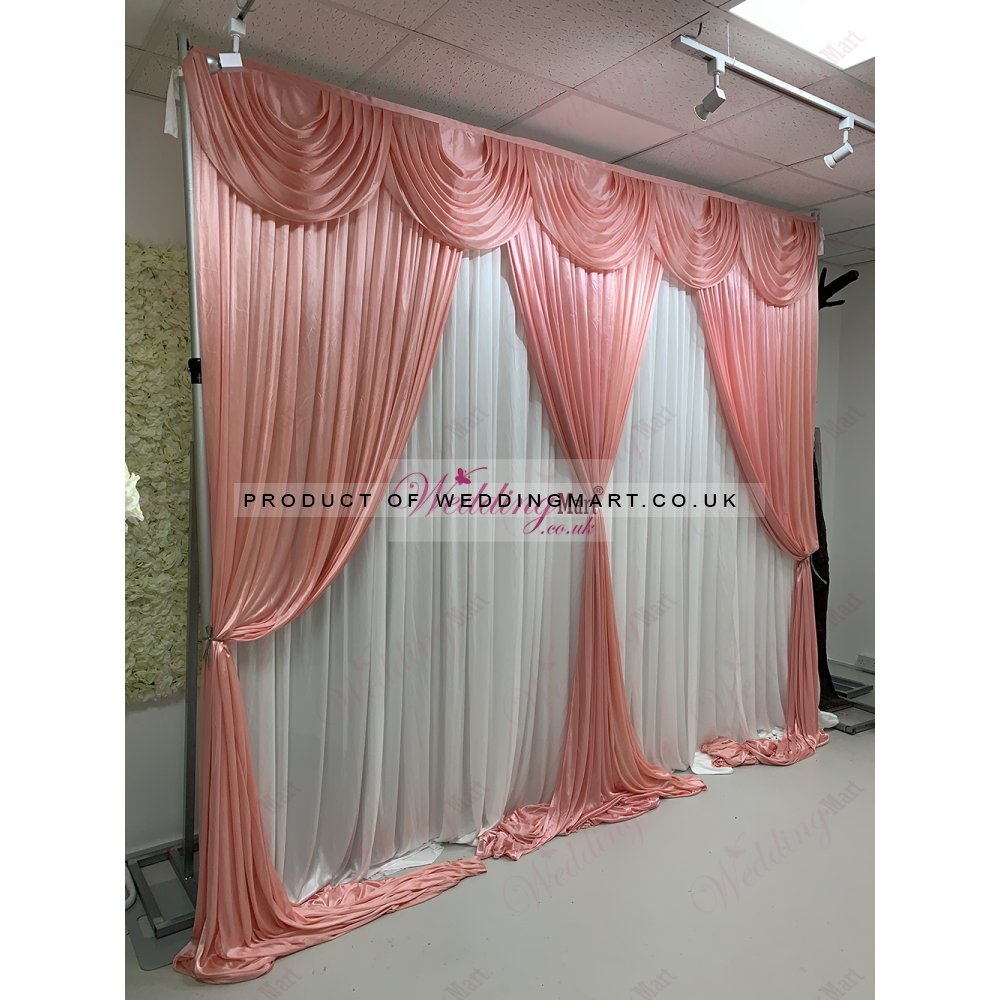 3mx4m Silk Overlay Package with Swag - Dusky Pink