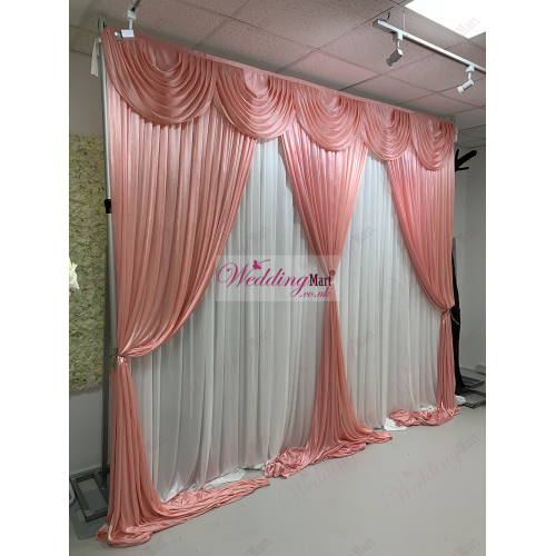 3mx4m Silk Overlay Package with Swag - Dusky Pink