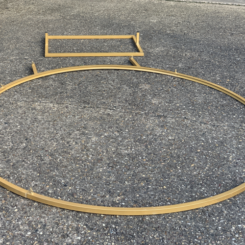 180cm Budget Wedding Floral Backdrop Hoop - GOLD – Wholesale Hoops for Wedding Decorators | WeddingMart