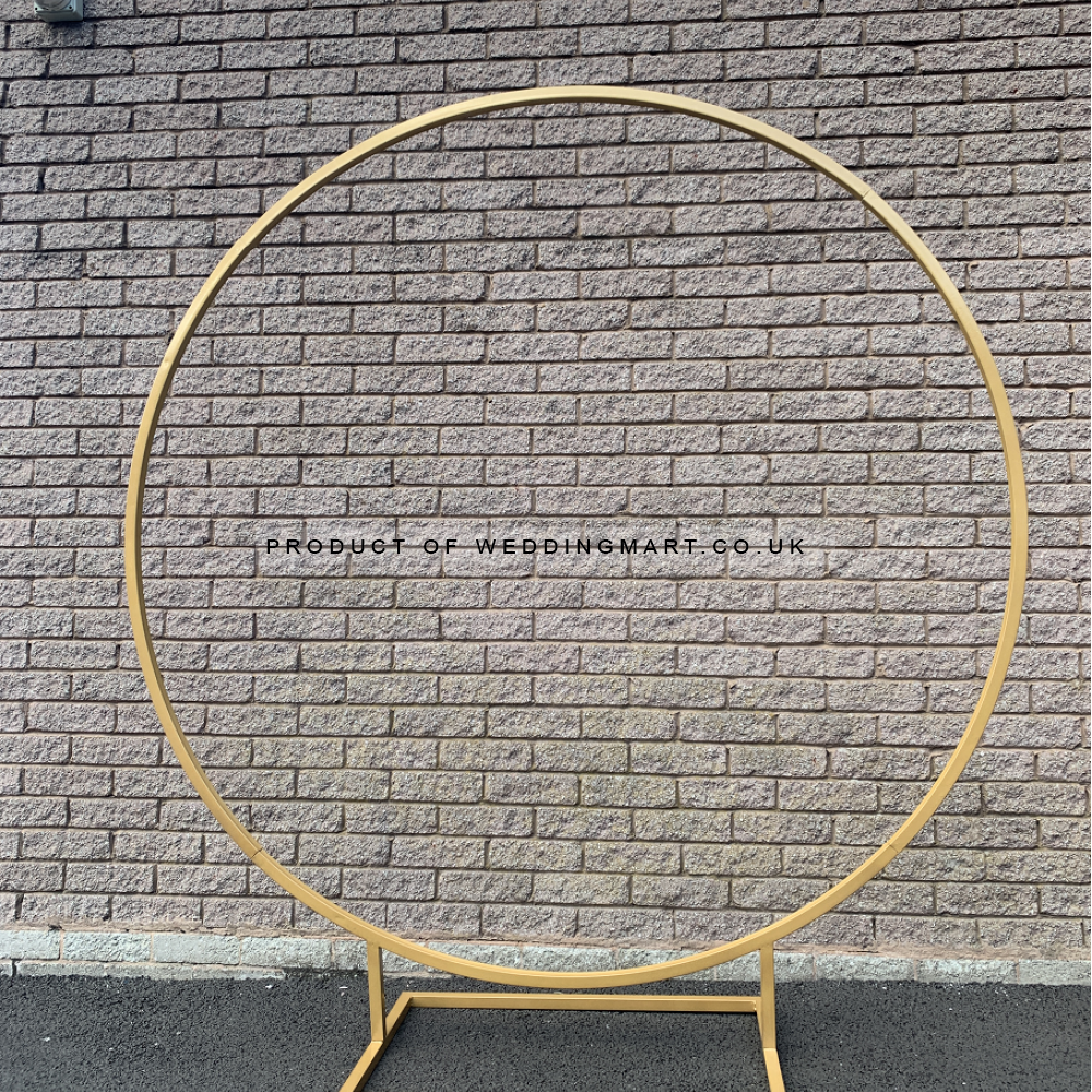 180cm Budget Wedding Floral Backdrop Hoop - GOLD – Wholesale Hoops for Wedding Decorators | WeddingMart
