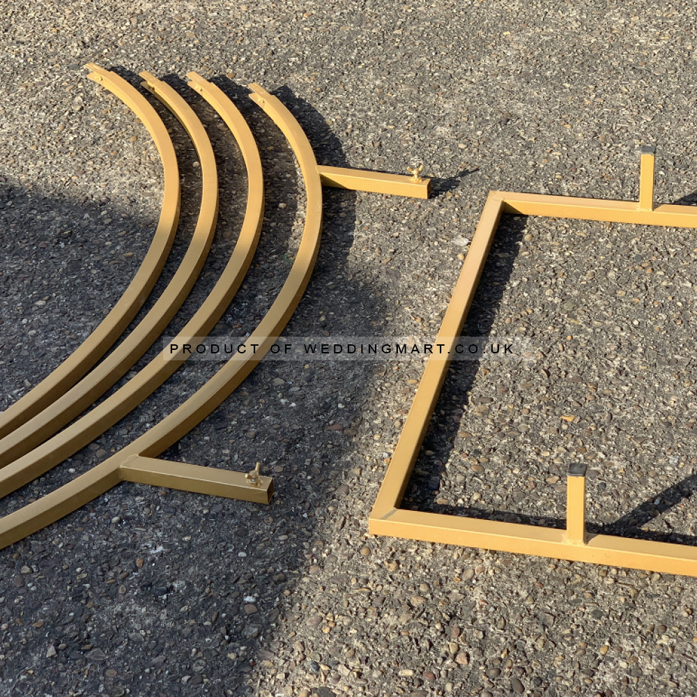 180cm Budget Wedding Floral Backdrop Hoop - GOLD
