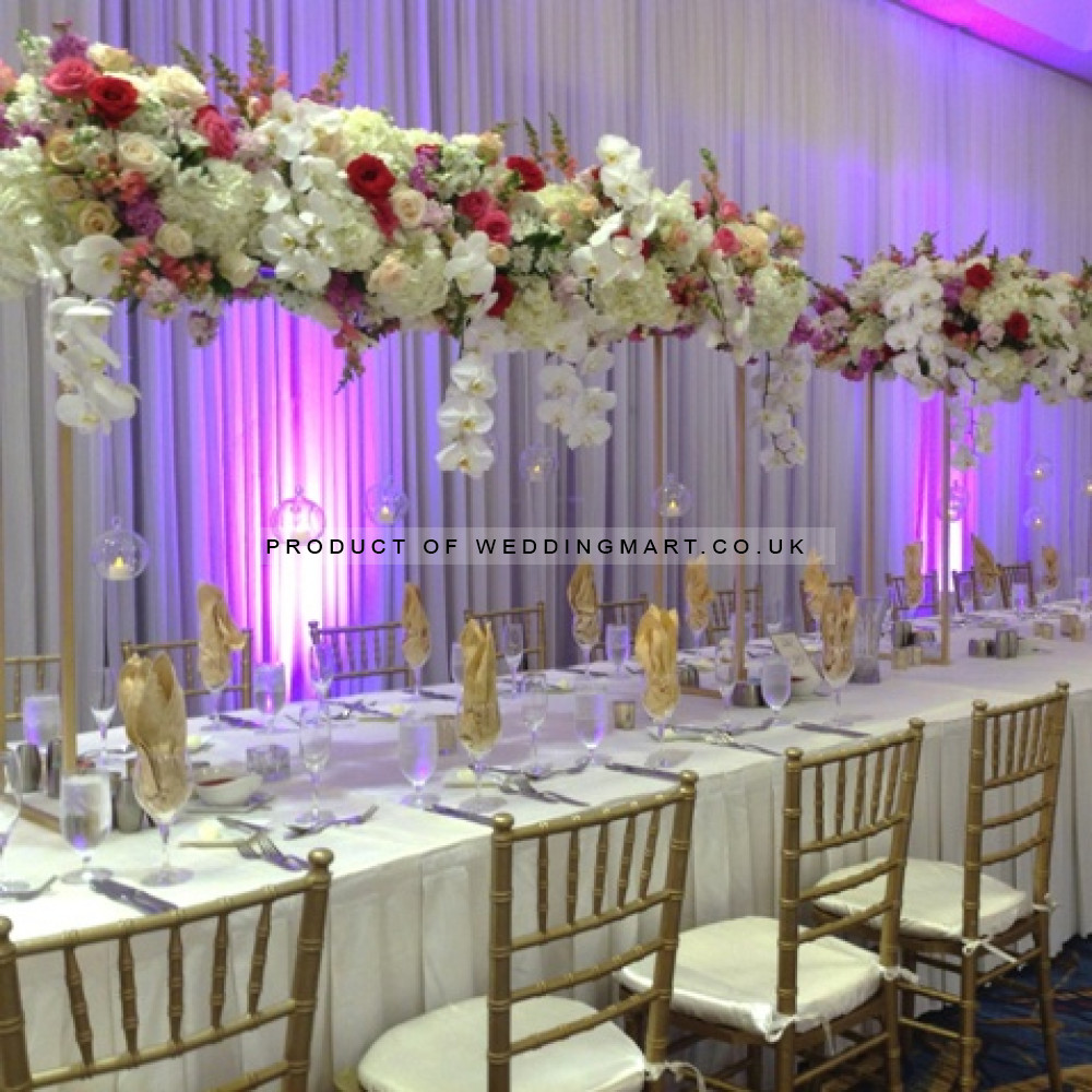 Top Table Bridge Arch Floral Stand – Wholesale Top table Stands and Flowers for Wedding Decorators | WeddingMart