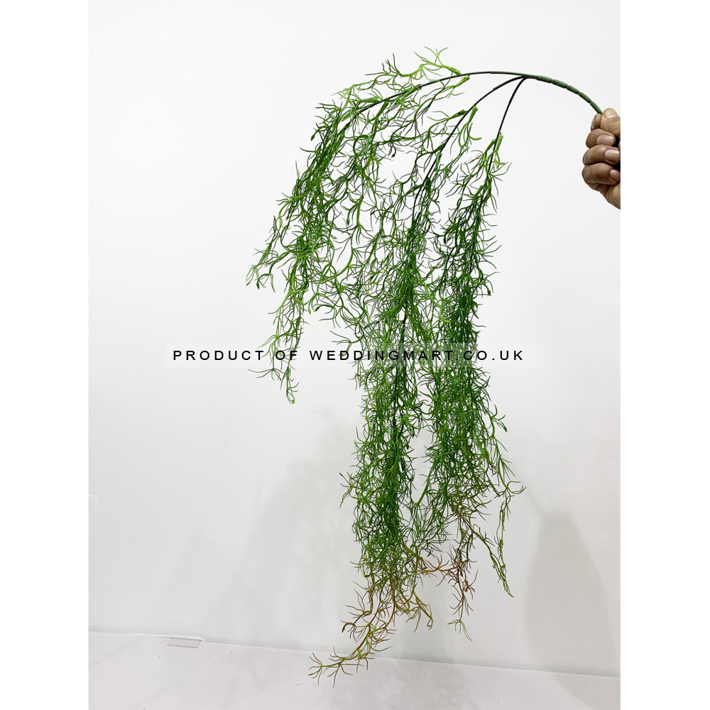 80cm 3 Branch Artificial Asparagus Spray - Light Green