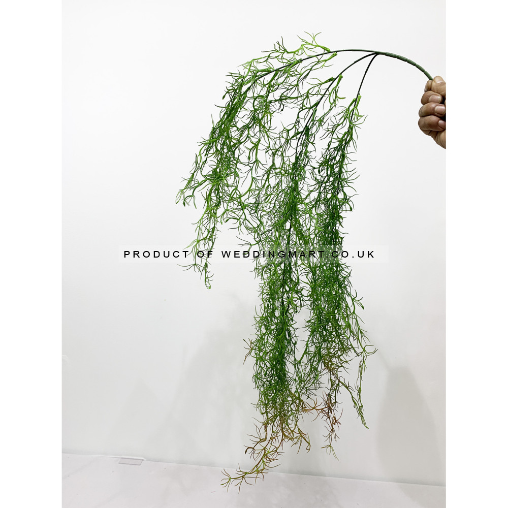 80cm 3 Branch Artificial Asparagus Spray - Light Green