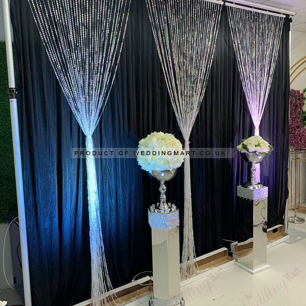 Buy Premium Quality 10ftx3ft Iridescent Faux Crystal Beaded