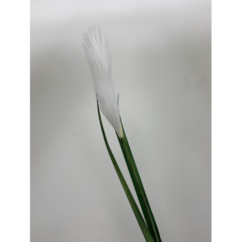 Artificial Real Touch Reed Grass Stem - White