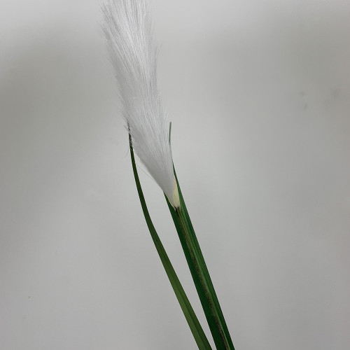 Artificial Real Touch Reed Grass Stem - White