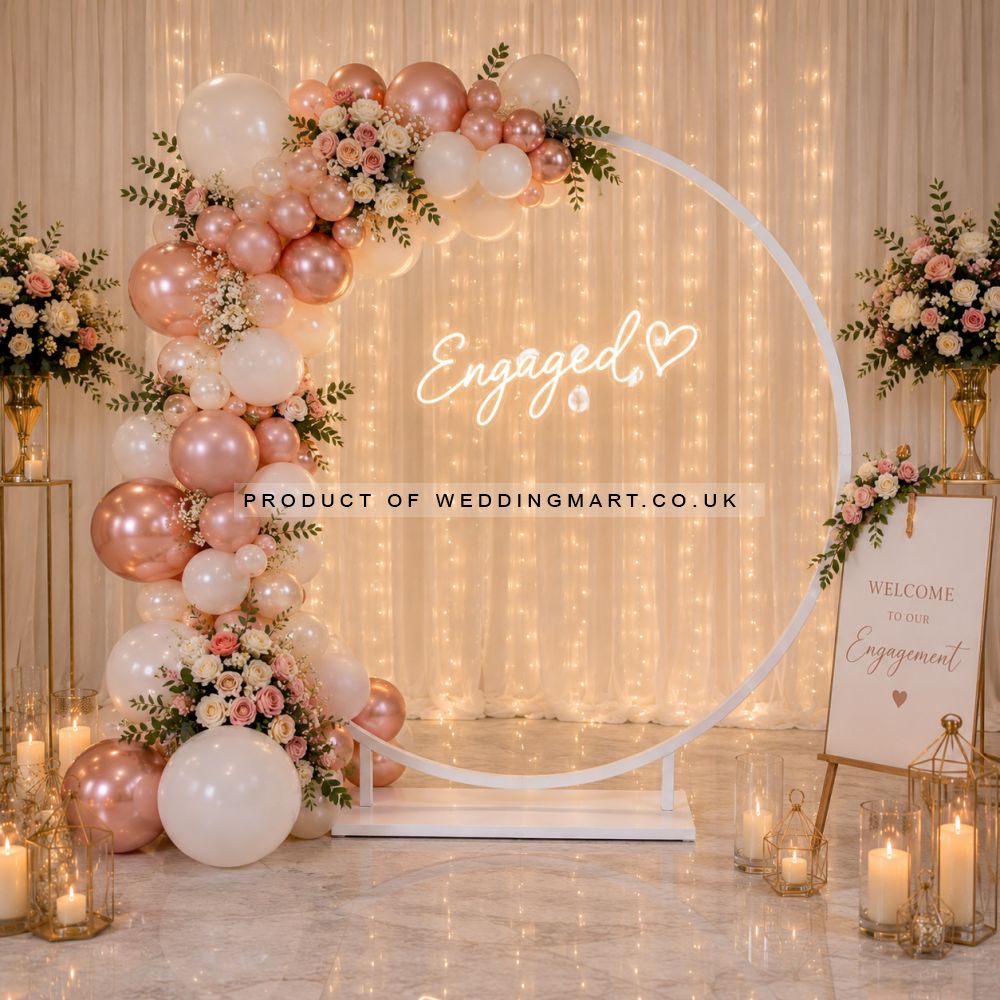 180cm Metal Round Backdrop Hoop Stand with Detachable Hanging Display Platform