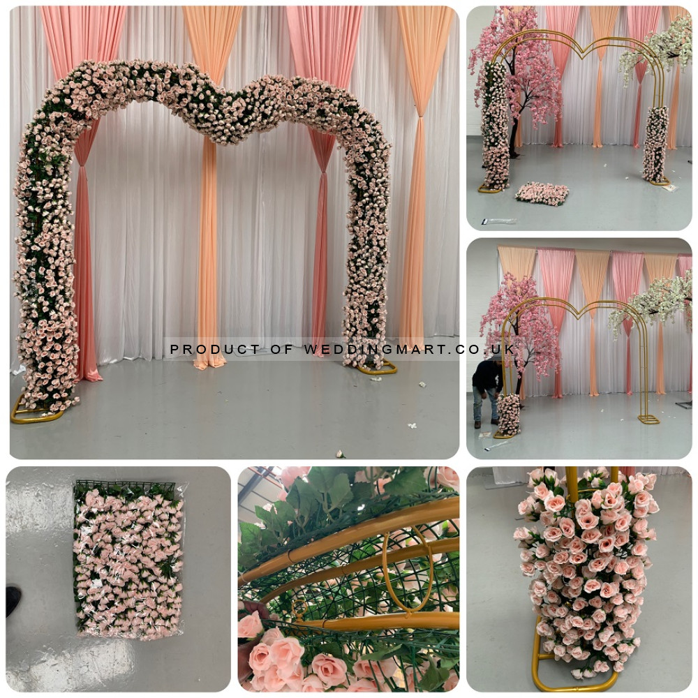 Artificial Rose Wall Panel - Pink – Wholesale Rose Wall Panels for Wedding Decorators | WeddingMart