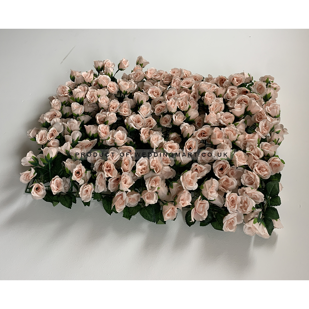 Artificial Rose Wall Panel - Pink