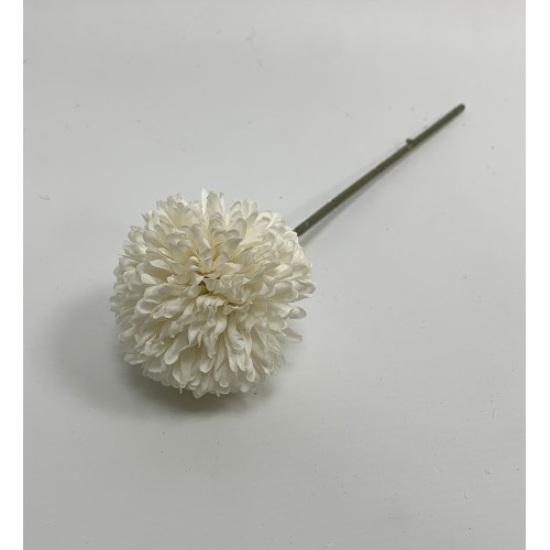 Artificial Chrysanthemum Mums Ball - White