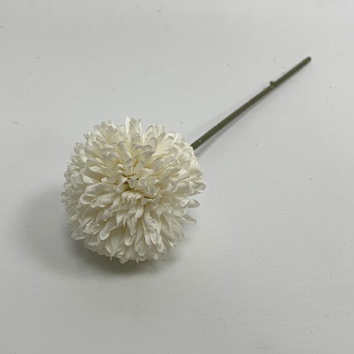 Artificial Chrysanthemum Mums Ball - White