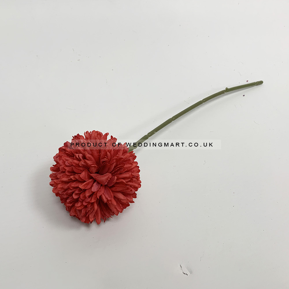 Artificial Chrysanthemum Mums Ball - Red – Wholesale Mum Balls for Wedding Decorators | WeddingMart