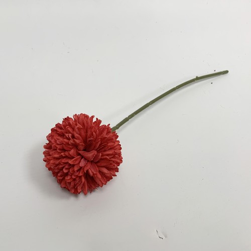 Artificial Chrysanthemum Mums Ball - Red