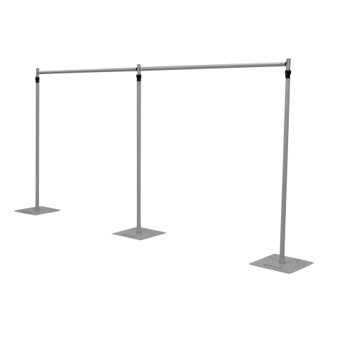 6Mx3M Heavy Duty Double Drape Backdrop Stand Kit – Wholesale Backdrop Stands for Wedding Decorators | WeddingMart
