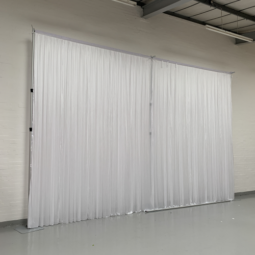 6Mx3M Heavy Duty Double Drape Backdrop Stand Kit – Wholesale Backdrop Stands for Wedding Decorators | WeddingMart