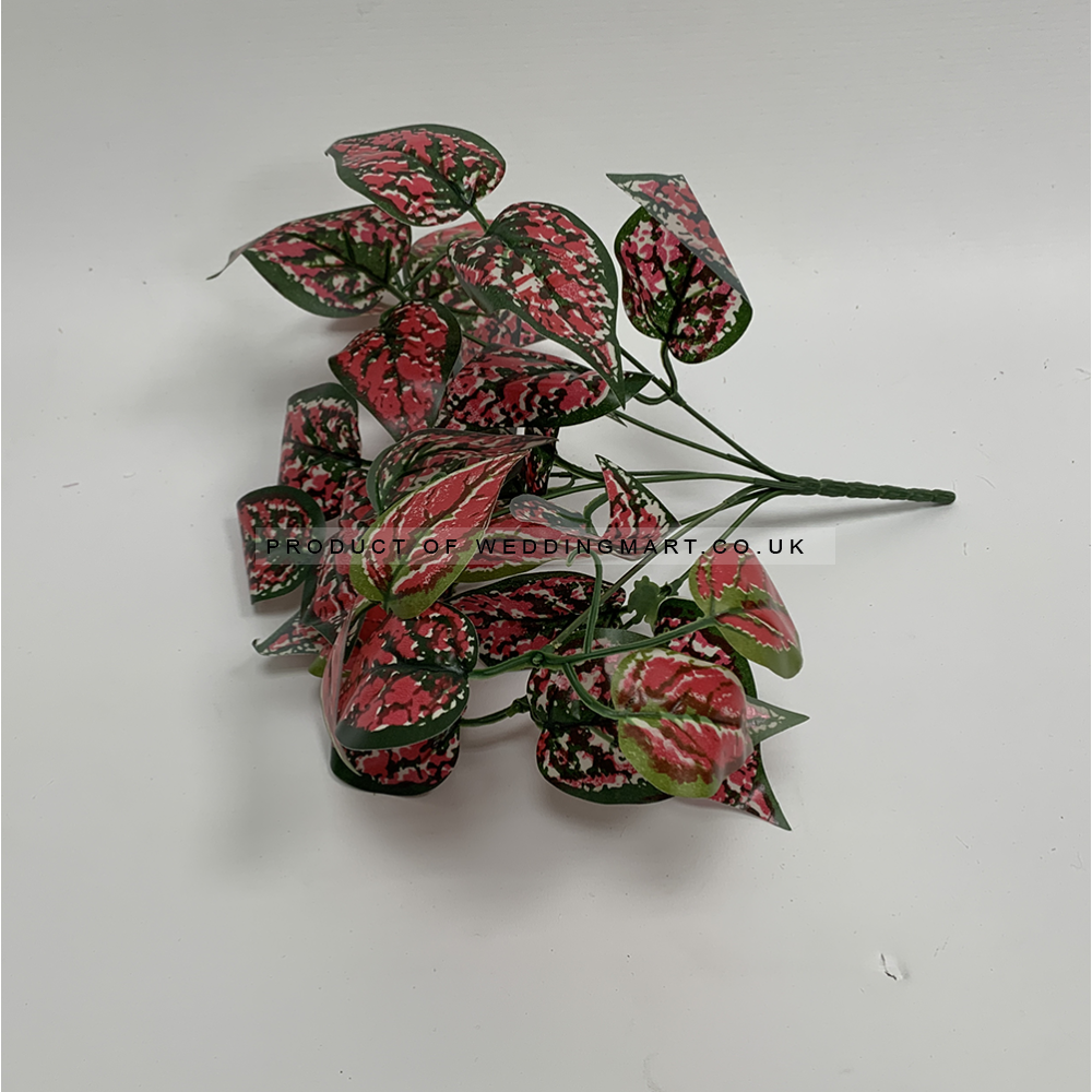 Artificial Pothos Greenery Bush Red