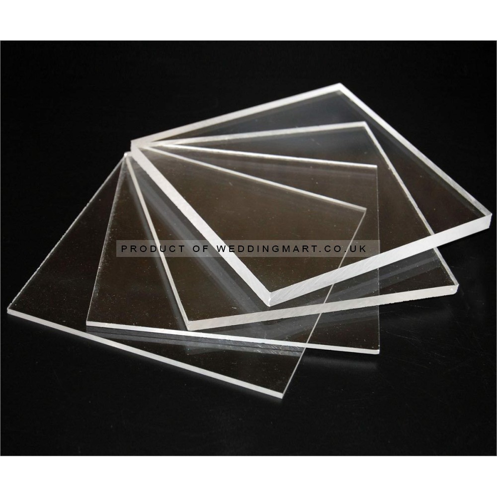 100cmx100cm Clear Acrylic Glass Panel - No Stand