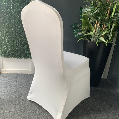 IVORY Premium Spandex Chair Covers - FLAT FRONT – Wholesale Premium Chair Covers for Wedding Decorators | WeddingMart