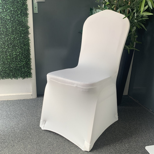 IVORY Premium Spandex Chair Covers - FLAT FRONT – Wholesale Premium Chair Covers for Wedding Decorators | WeddingMart