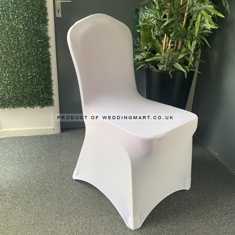 IVORY Premium Spandex Chair Covers - FLAT FRONT – Wholesale Premium Chair Covers for Wedding Decorators | WeddingMart