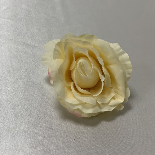 Cream Medium Rose Heads - Pack of 10
