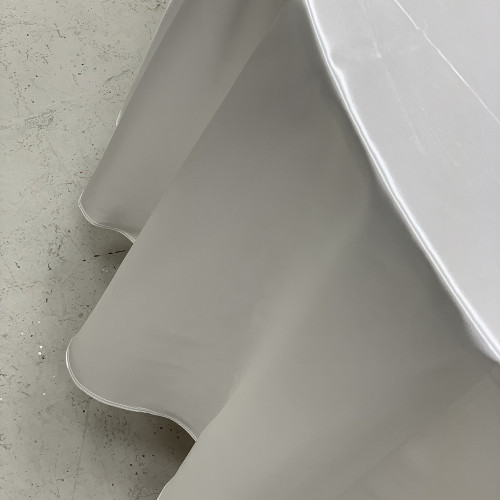 120 inch Heavy Duty Round Satin Table Cloth - White