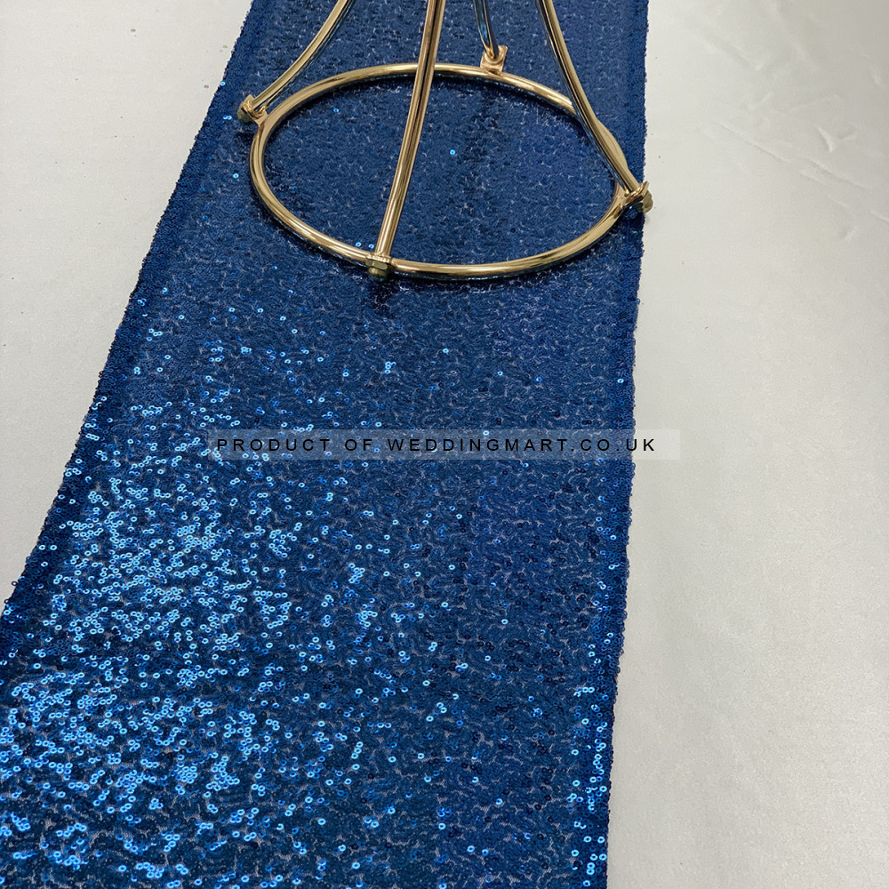 Royal Blue Sequin Table Runners – Wholesale Sequin Table Runners for Wedding Decorators | WeddingMart