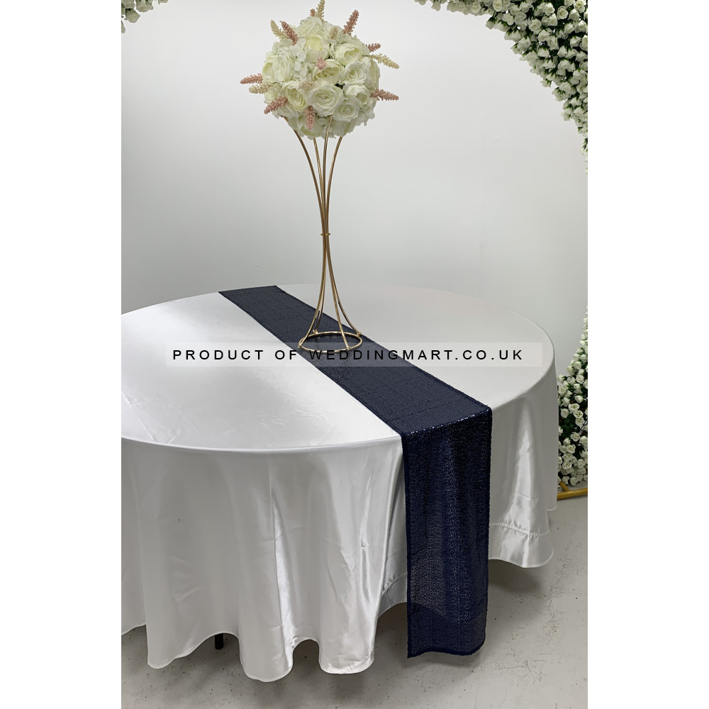 Navy Blue Sequin Table Runners