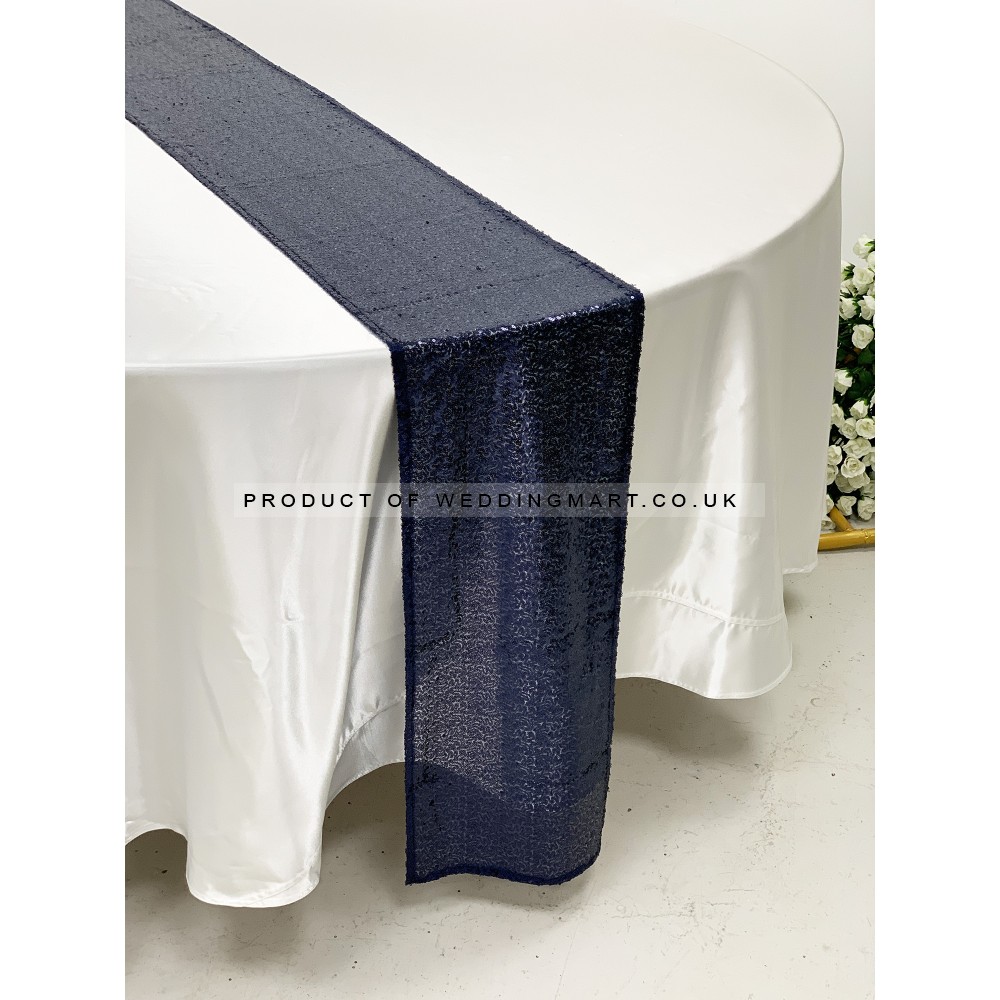 Navy Blue Sequin Table Runners