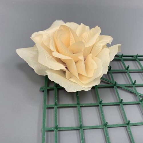 Artificial Peach French Rose Heads - Pack of 12