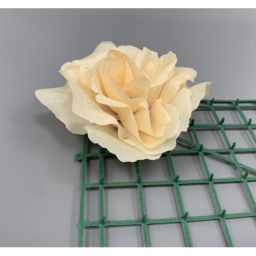 Artificial Peach French Rose Heads - Pack of 12