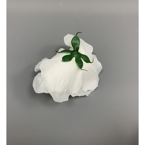 Artificial White French Rose Heads - Pack of 12