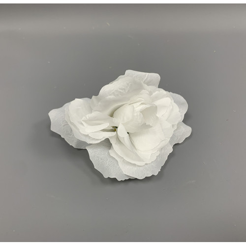 Artificial White French Rose Heads - Pack of 12