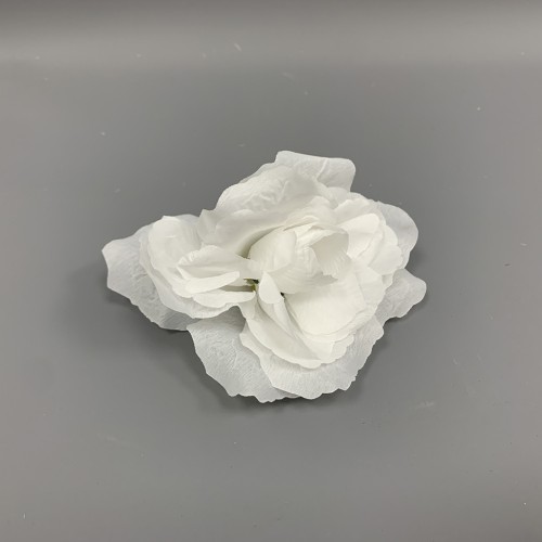 Artificial White French Rose Heads - Pack of 12