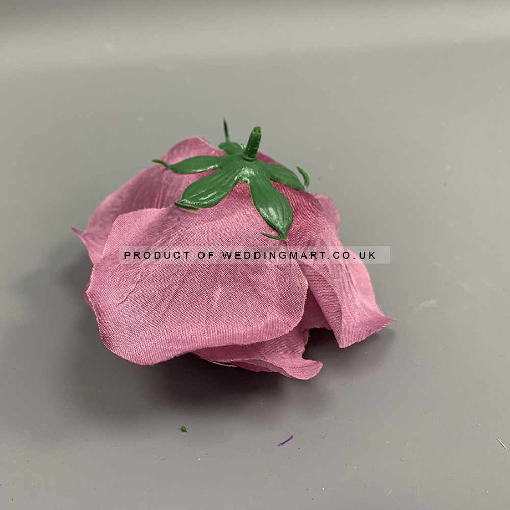 Artificial Mauve French Rose Heads - Pack of 12 – Wholesale French Roses for Wedding Decorators | WeddingMart