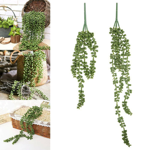 75cm Artificial Ivy Succulents Vine Fake String Of Pearls – Wholesale Garlands for Wedding Decorators | WeddingMart
