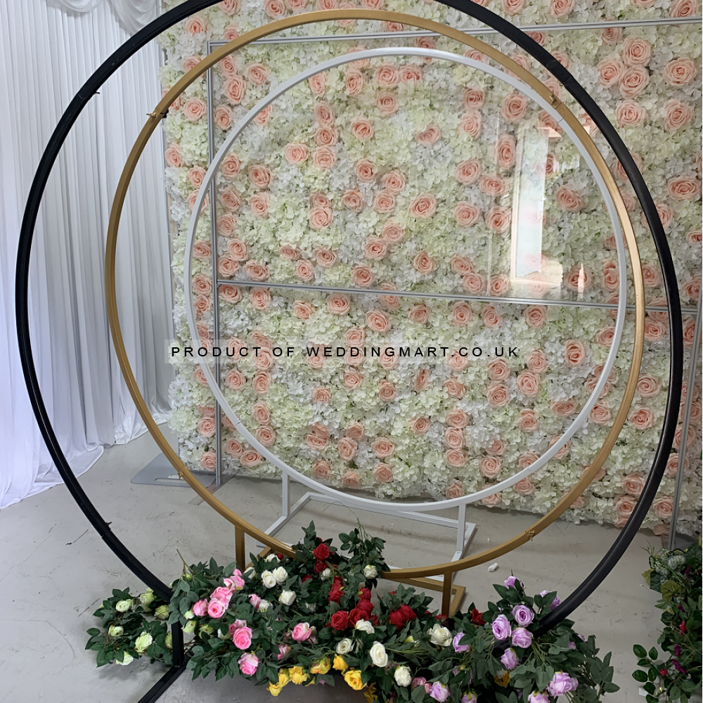 180cm Budget Wedding Floral Backdrop Hoop - BLACK – Wholesale Hoops for Wedding Decorators | WeddingMart