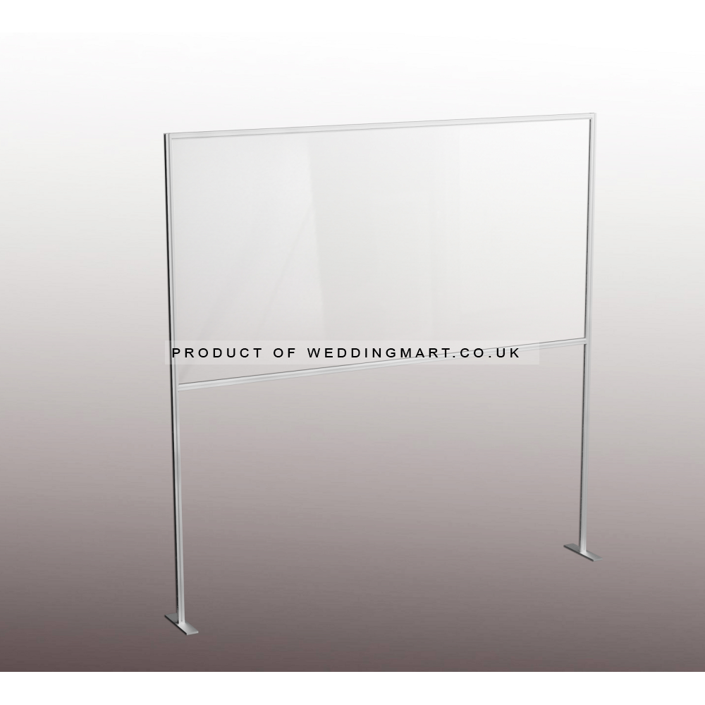 Half Screen Floor Standing Sneeze Guard 2000mm x 2000mm