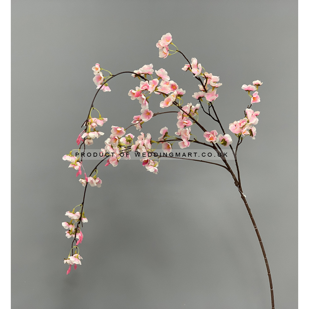 110cm Dwarf Weeping Cherry Blossom Branch - Pink