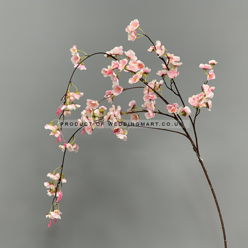 110cm Dwarf Weeping Cherry Blossom Branch - Pink – Wholesale Blossom Branches for Wedding Decorators | WeddingMart