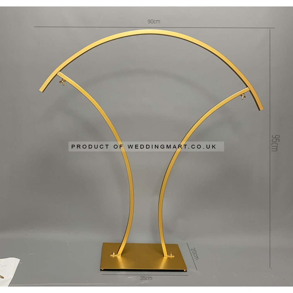 95cm Curvy Wedding Table Centerpiece Stand - GOLD