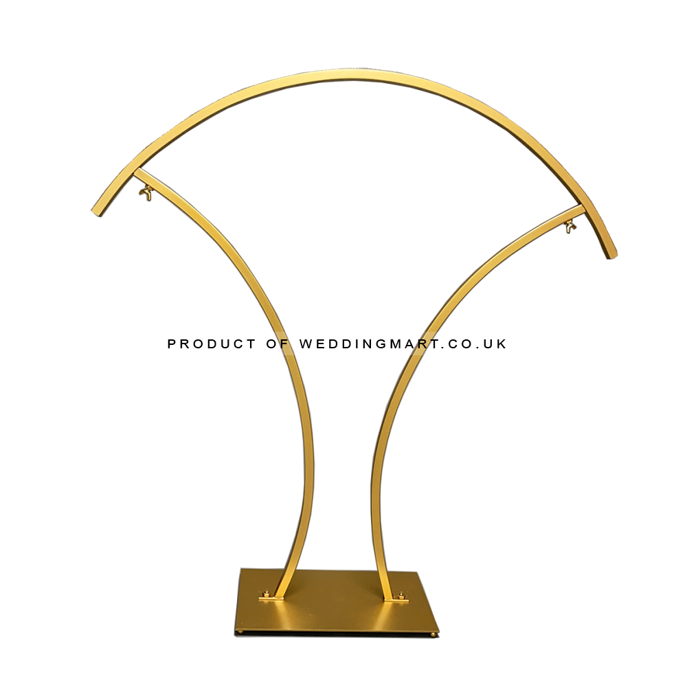 95cm Curvy Wedding Table Centerpiece Stand - GOLD