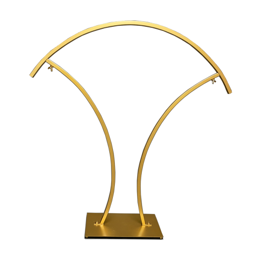 95cm Tall Curvy Wedding Flower Centerpice Stand - GOLD
