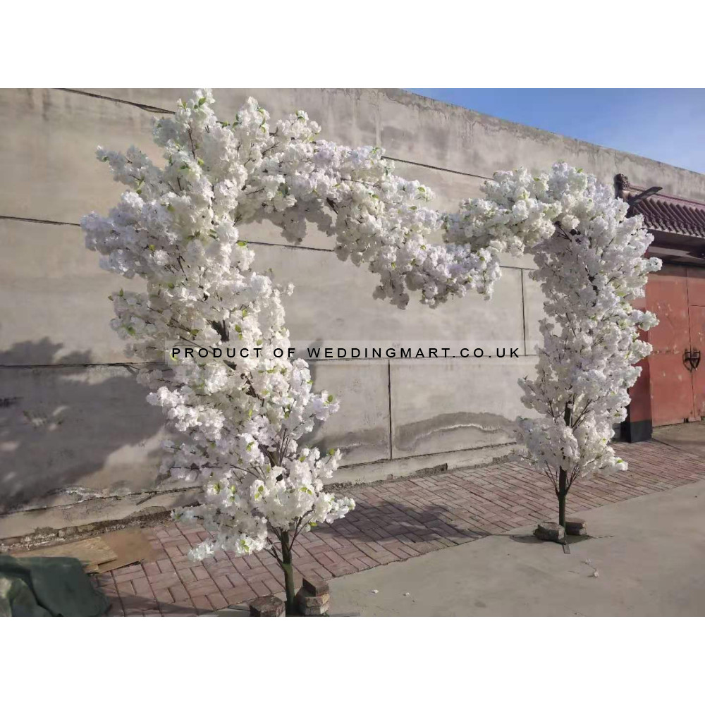300cm Cherry Blossom Love Arch with Detachable Branches - White
